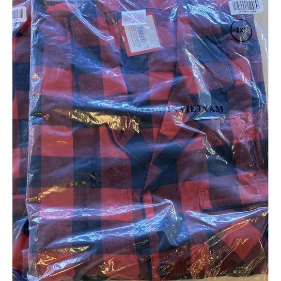 Men's Big & Tall Size 2XL Red Buffalo Check Flannel Pajama Set - Wondershop™ NEW - Picture 16 of 16